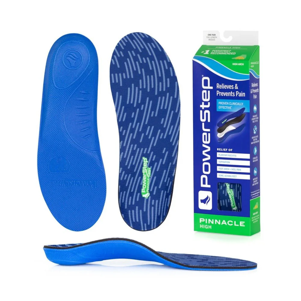 Powerstep Pinnacle Unisex Full Length Insoles High Arch Support