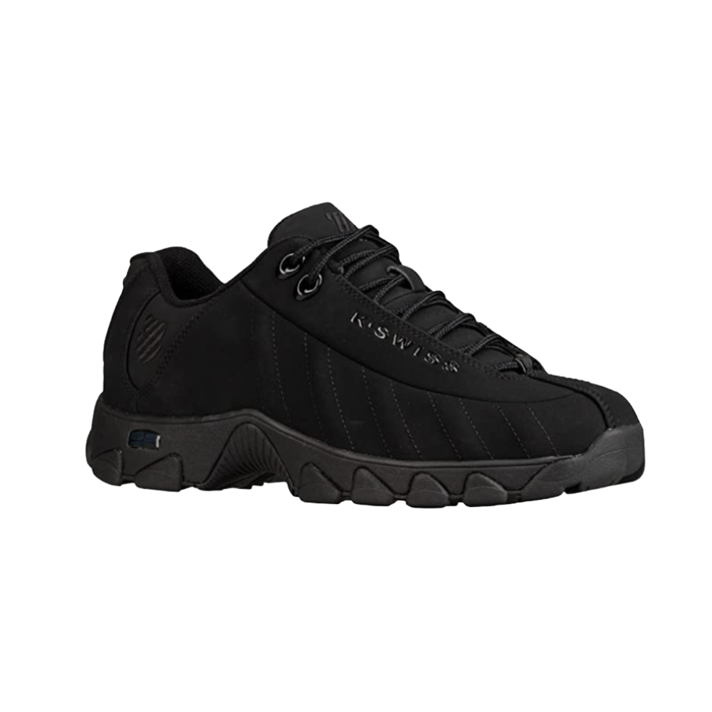 K-Swiss ST329 Men's Suede Tennis Sneakers - Black/Black 03426098