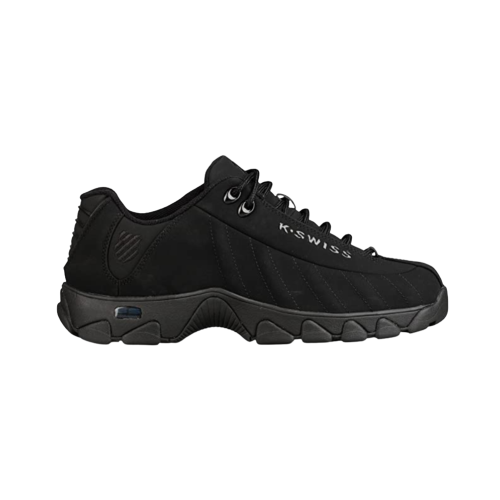K-Swiss ST329 Men's Suede Tennis Sneakers - Black/Black 03426098