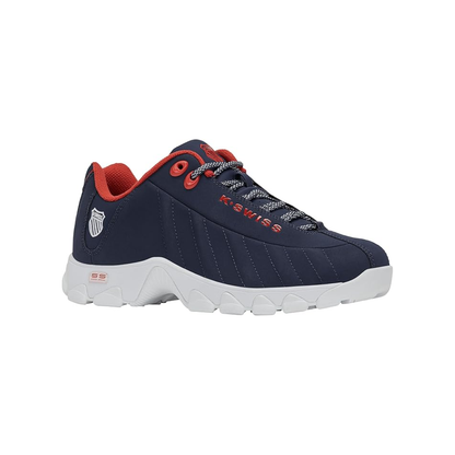 K-Swiss Men's ST 329 CMF Leather Sneaker Navaca/MSRed/WT