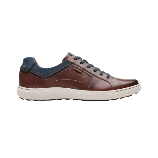 Clarks Men's Mapstone Lace Lightweight Sneaker - Mahogany Leather