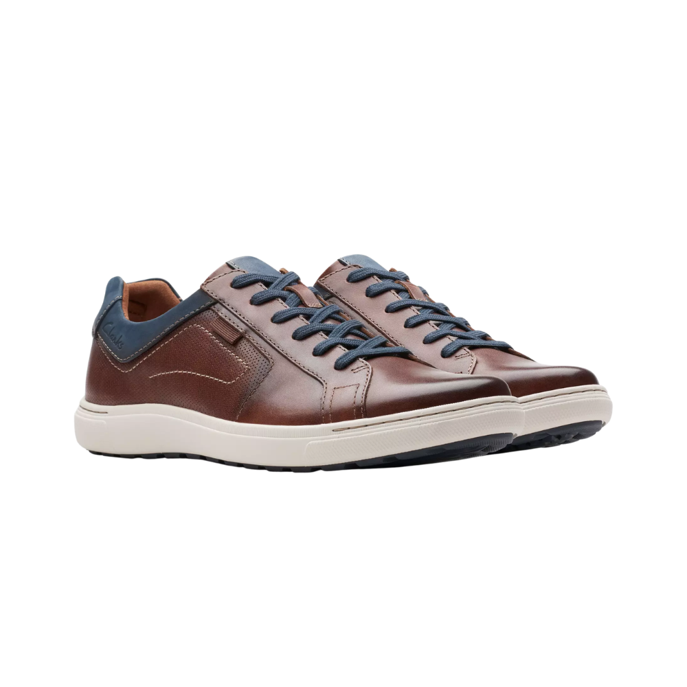 Clarks Men's Mapstone Lace Lightweight Sneaker - Mahogany Leather