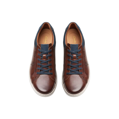 Clarks Men's Mapstone Lace Lightweight Sneaker - Mahogany Leather