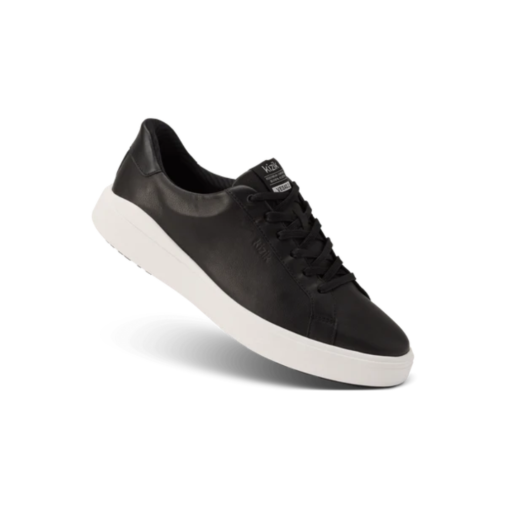 Kizik Men's Vegas 2 – Hands-Free Leather Sneakers - Black White
