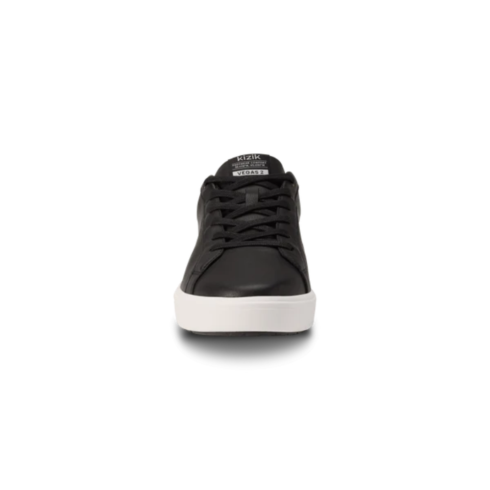 Kizik Men's Vegas 2 – Hands-Free Leather Sneakers - Black White