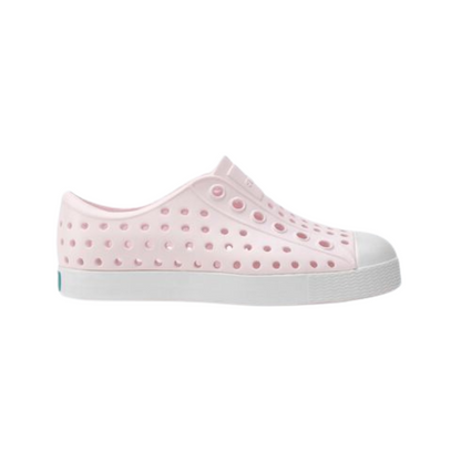 Native Jefferson Sugarlite Child Shoes Milk Pink Shell White Kids Slip‑On EVA Sneakers