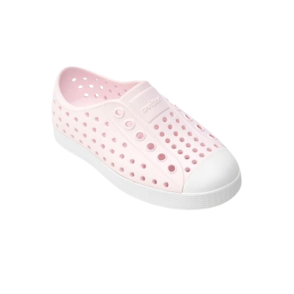 Native Jefferson Sugarlite Child Shoes Milk Pink Shell White Kids Slip‑On EVA Sneakers