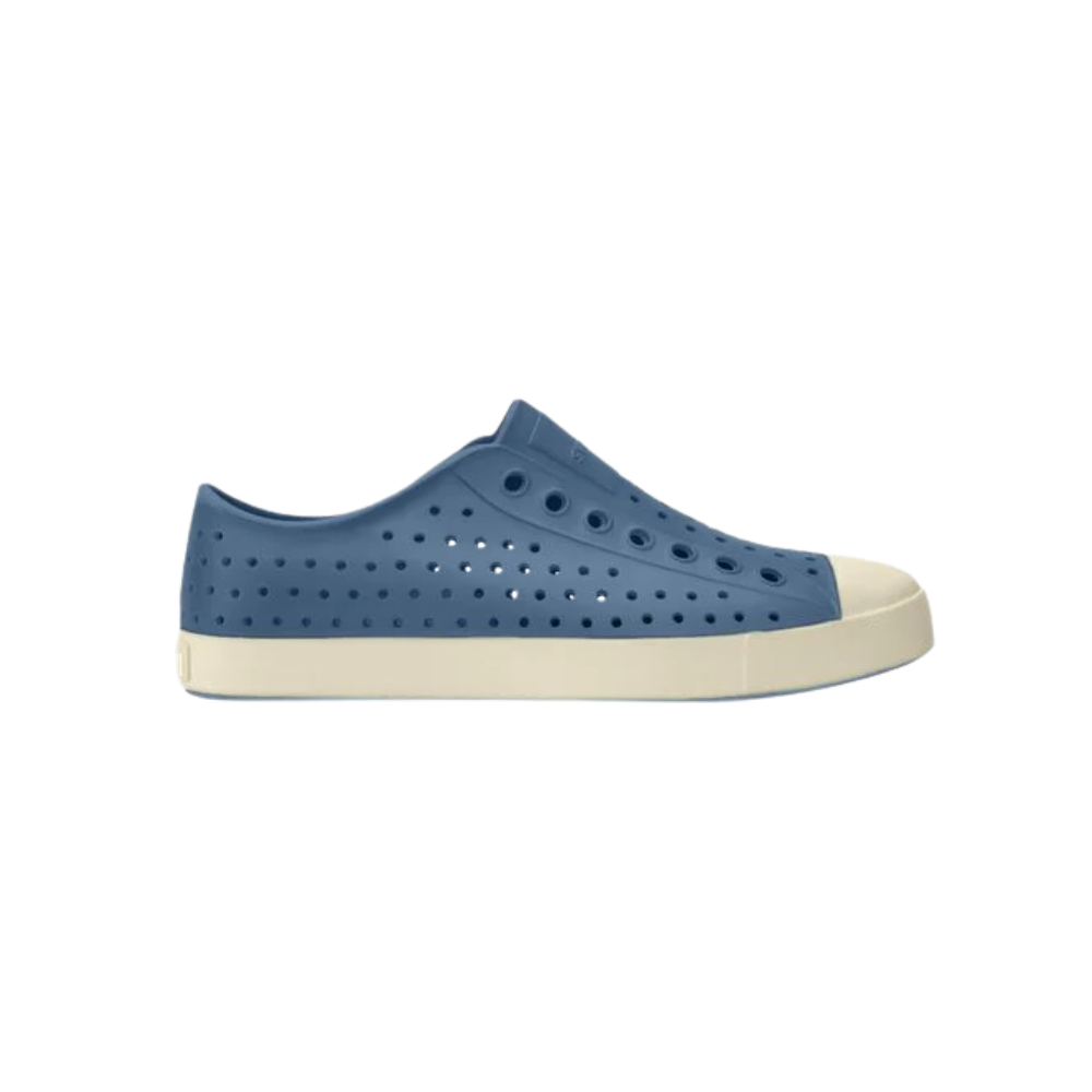 Native Jefferson Sugarlite Adult Unisex Slip‑On Shoes Oasis Blue Bone White