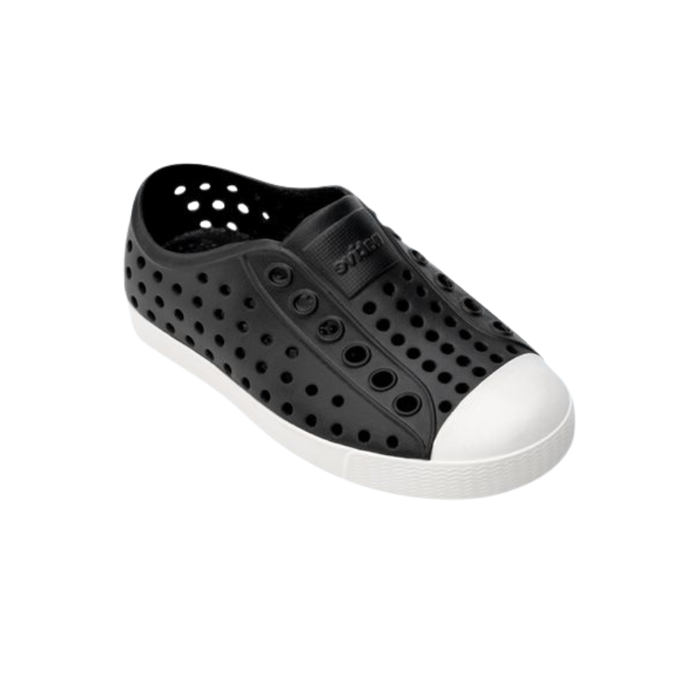 Native Shoes Jefferson Child Jiffy Black Shell White Water Sneaker