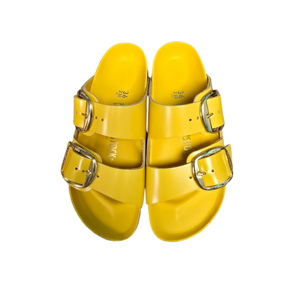 Birkenstock Arizona Big Buckle Unisex Sandals - High Shine Ochre
