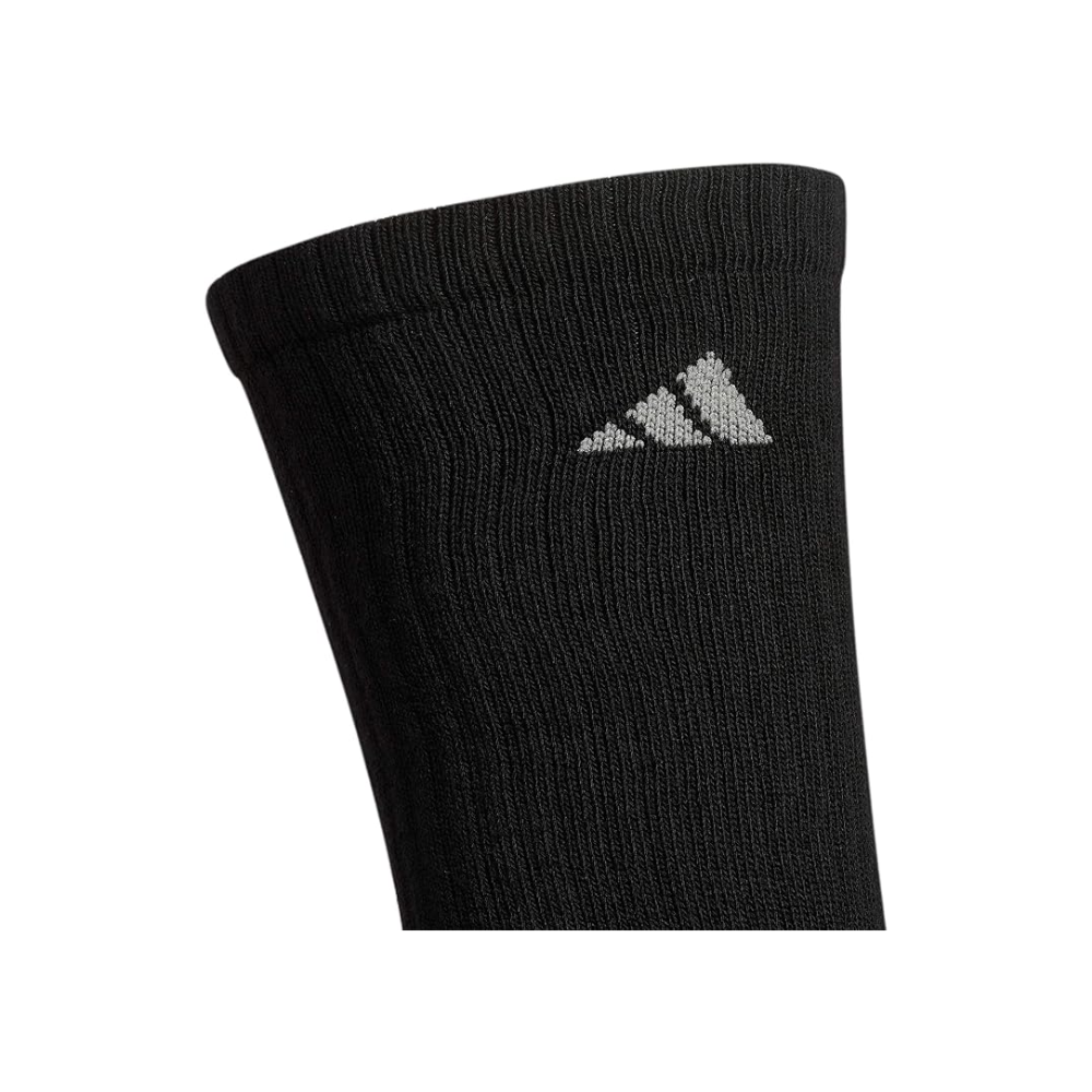 Adidas Men's Athletic Cushioned 6-Pack Crew Socks- Black