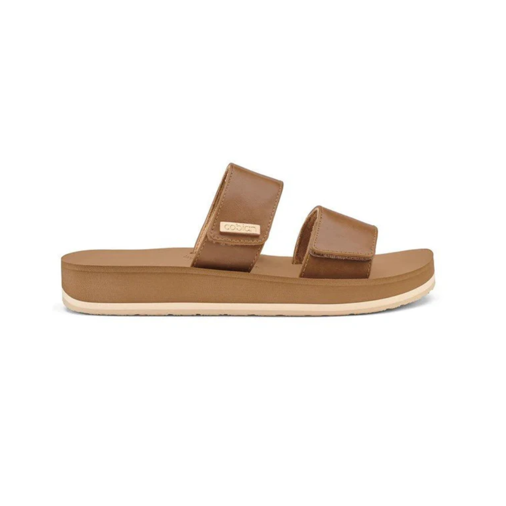 Cobian Dana Rise Womens Flatform Slide Sandals Tan Adjustable Straps