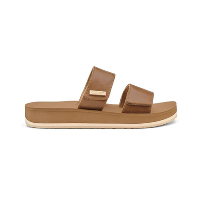 Cobian Dana Rise Womens Flatform Slide Sandals Tan Adjustable Straps