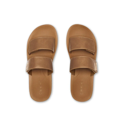 Cobian Dana Rise Womens Flatform Slide Sandals Tan Adjustable Straps