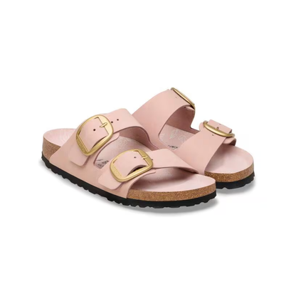 Birkenstock Arizona Big Buckle Nubuck Leather - Soft Pink
