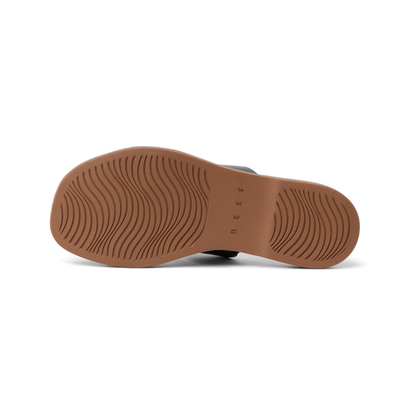 Reef Sunny Alisah Women's Vegan Leather Slide Open Toe Black Tan