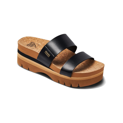 Reef Cushion Vista Higher Women's Slide Sandals - Black