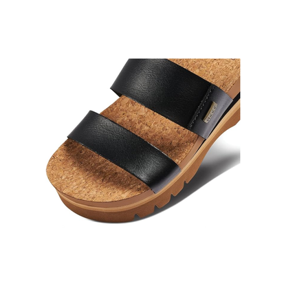 Reef Cushion Vista Higher Women's Slide Sandals - Black