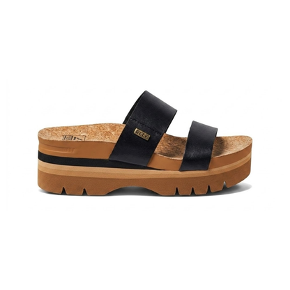 Reef Cushion Vista Higher Women's Slide Sandals - Black
