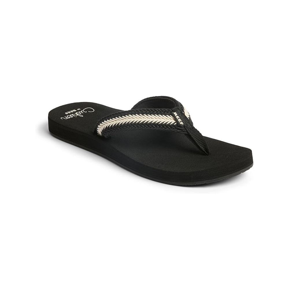 Reef Baja Maria Women's Flip Flop Sandal - Black Vintage