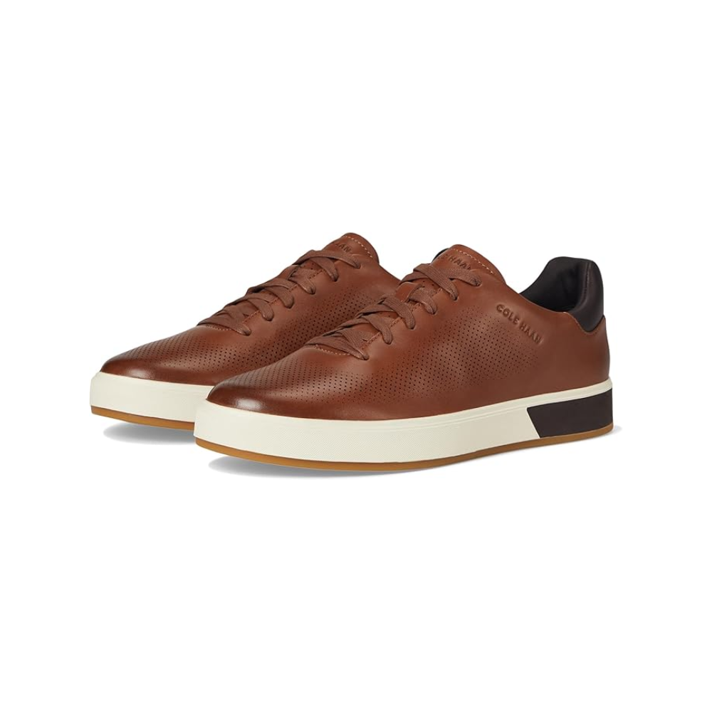 Cole Haan Men's GrandPrø Angleace Sneakers - British Tan/Dark Chocolate/Ivory