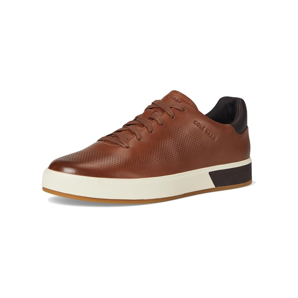 Cole Haan Men's GrandPrø Angleace Sneakers - British Tan/Dark Chocolate/Ivory