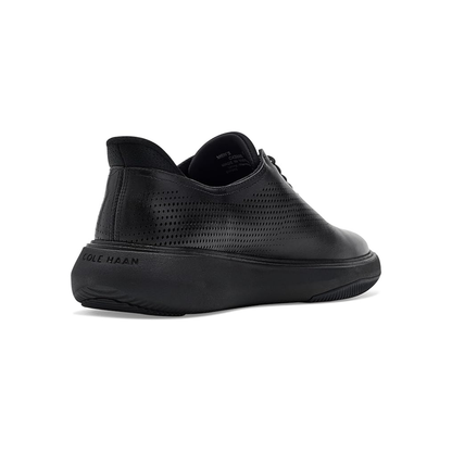Cole Haan Men's Grand Phaze Laser Quick-On Leather Oxford - Black/Black