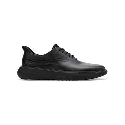 Cole Haan Men's Grand Phaze Laser Quick-On Leather Oxford - Black/Black