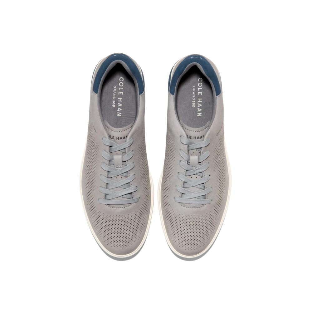 Cole Haan Men's GrandPrø Angleace Leather Sneakers - Sea Stone/Big Dipper/Ivory