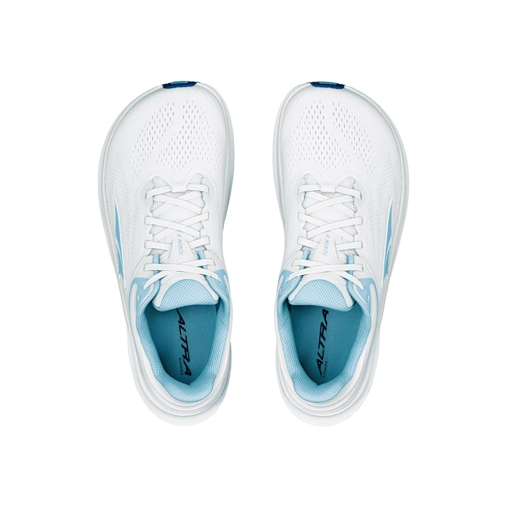 Altra Womens Torin 8 White Light Blue Zero Drop Road Running Shoes