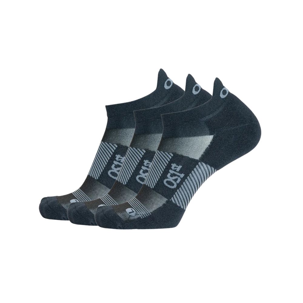 OS1st Thin Air Performance Socks | No Show Black- 3 Pairs pack