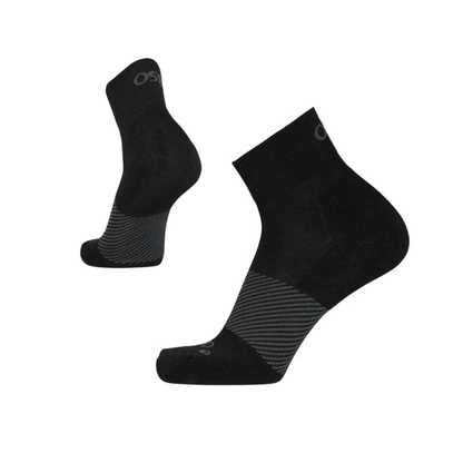 OS1st Wicked Comfort Socks | 1/4 Crew Black Socks - 3 Pairs pack