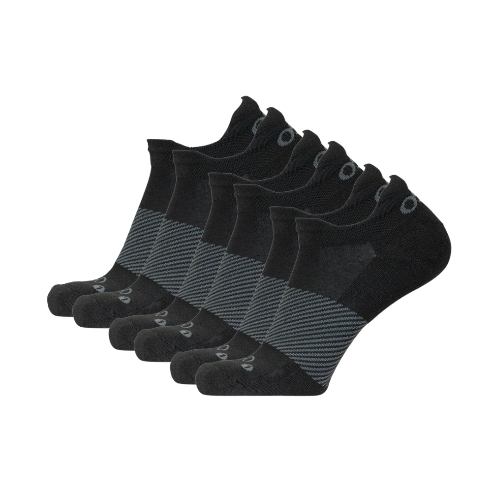 OS1st Wicked Comfort No Show Socks - Black 3 Pairs Pack