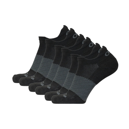 OS1st Wicked Comfort No Show Socks - Black 3 Pairs Pack