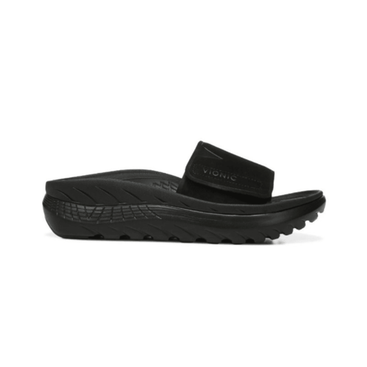 Vionic Women's Rejuvenate Recovery Sandal - Black/Black