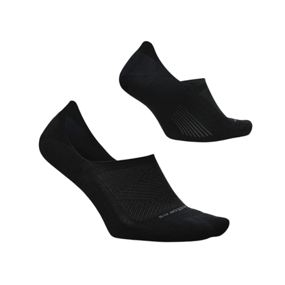 Feetures Elite Light Cushion Invisible Running Socks Unisex Black No Show Anti‑Slip