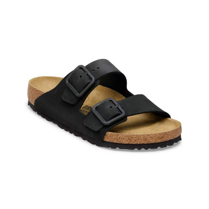 Birkenstock Arizona Wire Buckle Black Nubuck Leather Sandals Unisex Wide