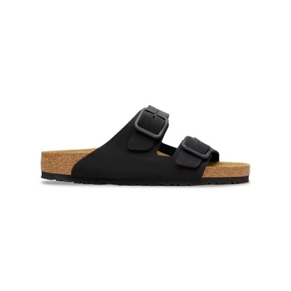 Birkenstock Arizona Wire Buckle Black Nubuck Leather Sandals Unisex Wide