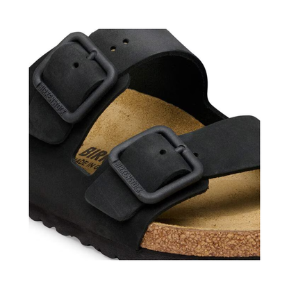 Birkenstock Arizona Wire Buckle Black Nubuck Leather Sandals Unisex Wide