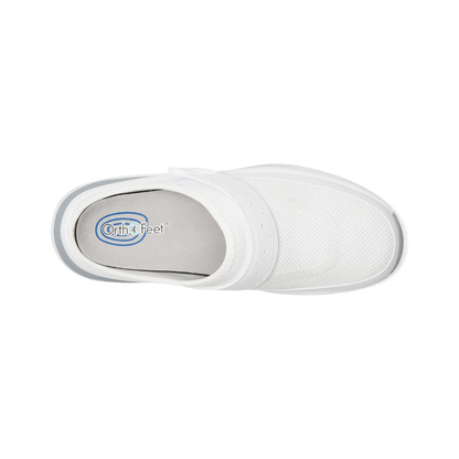 Orthofeet Iris Women's Orthopedic Clog White Slip On Comfort Shoes