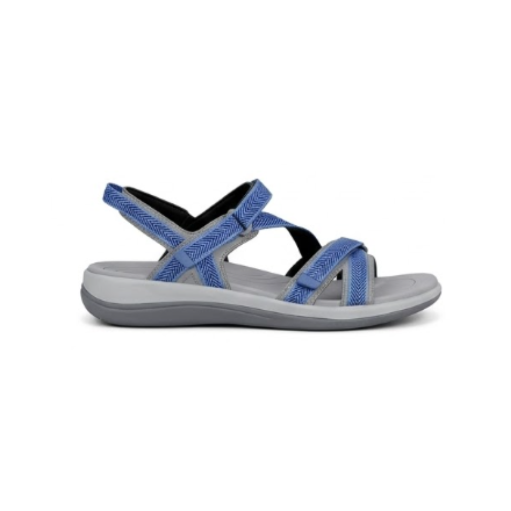 Orthofeet Women Orthopedic Lake Blue Adjustable Water Friendly Sandal
