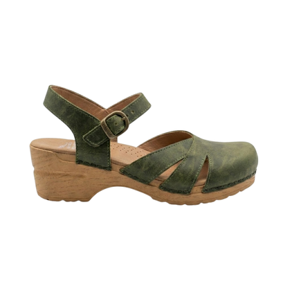 Sanita Margrethe Women’s Clog Sandals Arch Support Adjustable APMA Comfort Khaki