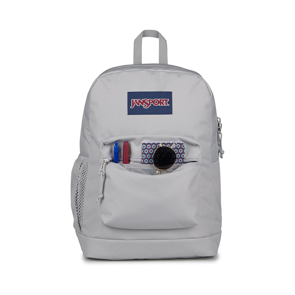 JanSport Cross Town Plus Backpack Grounded Grey 15" Laptop Sleeve