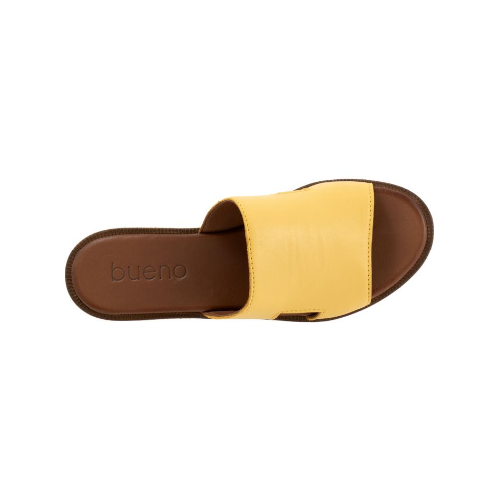 Bueno Hendrix Women's Leather Slide Sandals Yellow