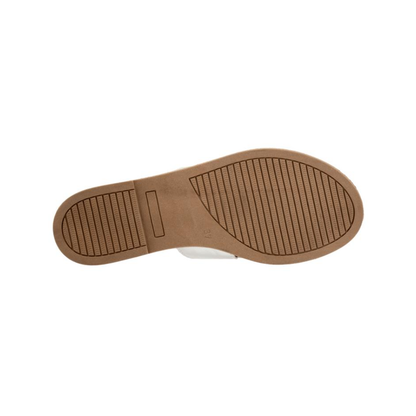 Bueno Hendrix Women's Leather Slide Sandals Dark Silver