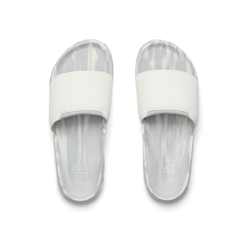 Reef Men's Tailslide Cushion Slide Sandals - White Grey Marble