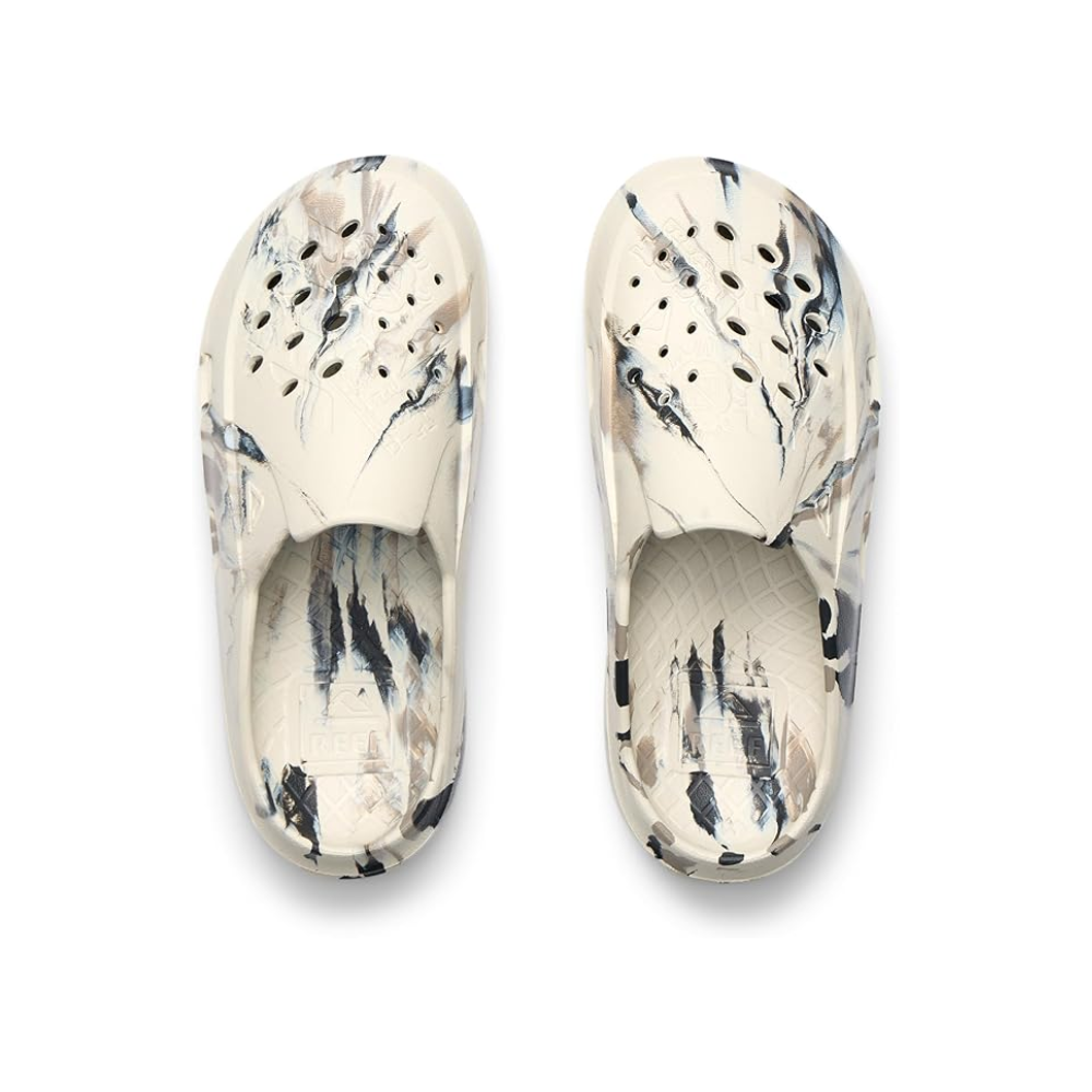 Reef Men's Glider Water-Friendly Slide Sandals - Beige Marble (CJ9222)