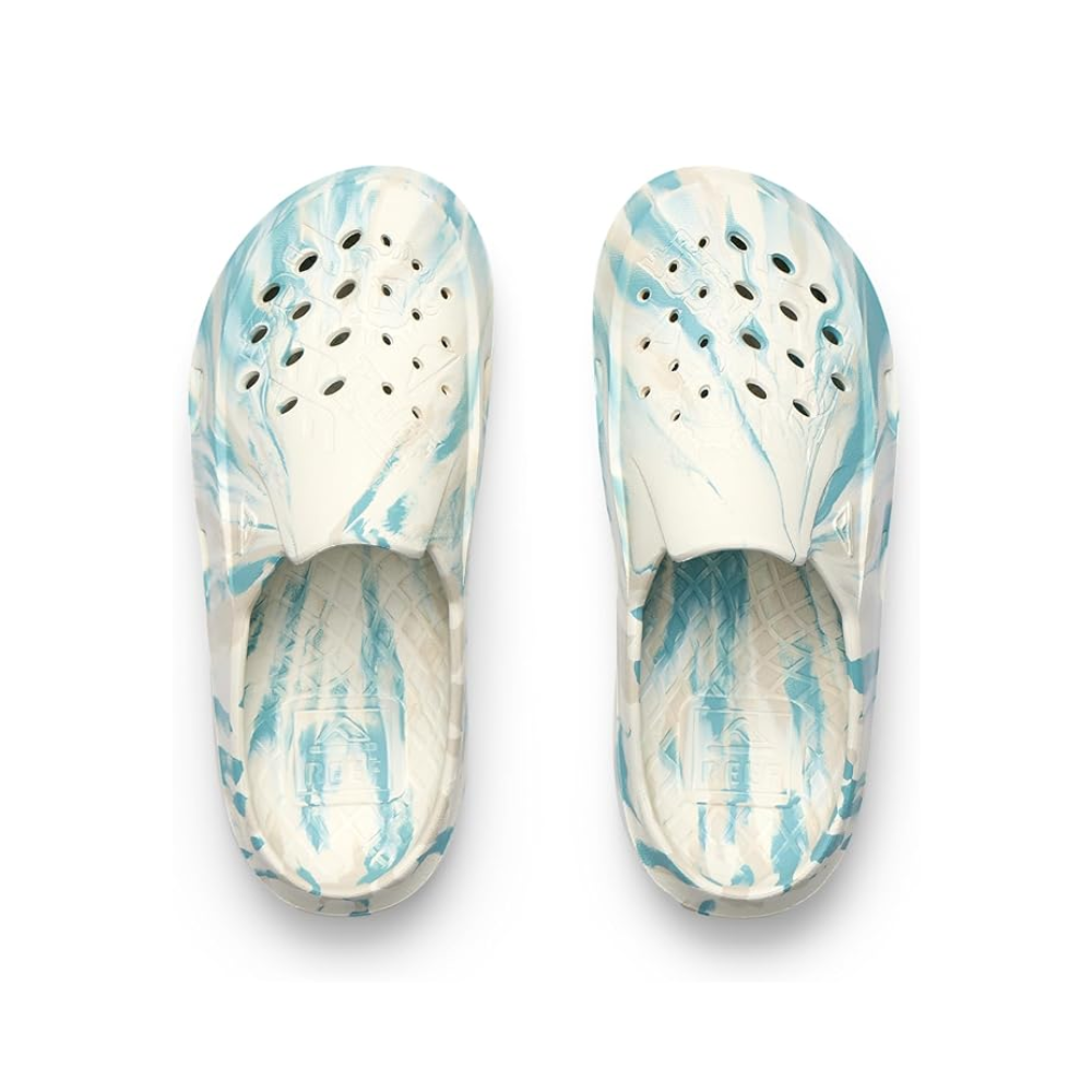 Reef Men's Glider Water-Friendly Slide Sandals - Off White/Blue Marble
