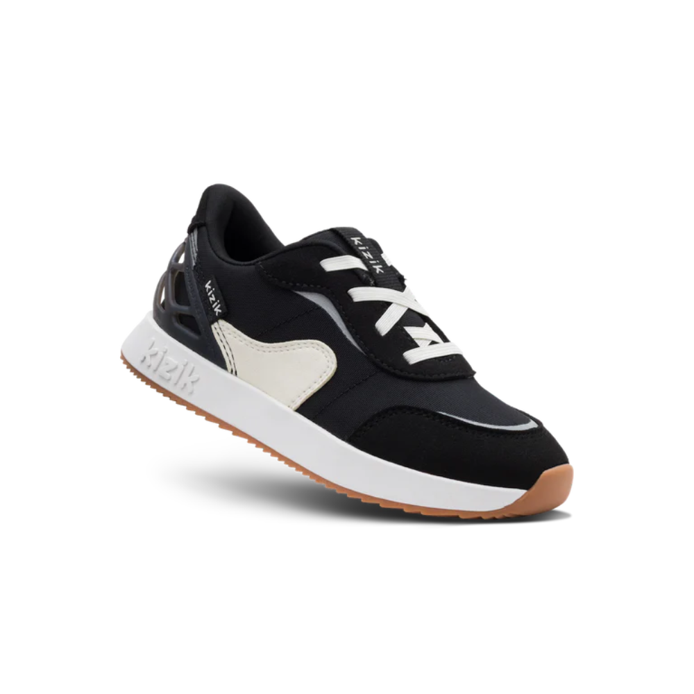 Kizik Orlando Kids Hands-Free Sneakers Easy Slip-On Black / White