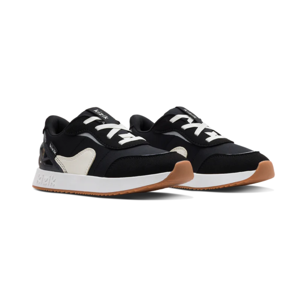 Kizik Orlando Kids Hands-Free Sneakers Easy Slip-On Black / White